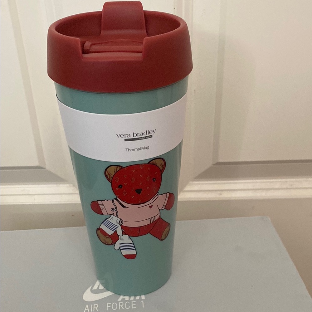 Vera Bradley Thermal Mug - Red and Green